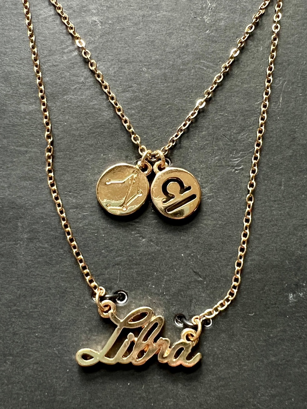 Set of 2 Libra Zodiac Necklace Set NWT